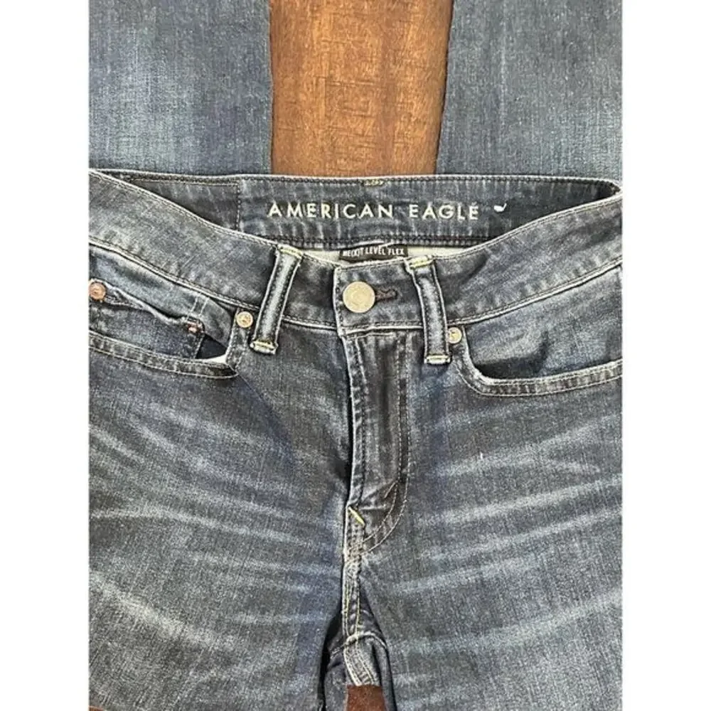 american eagle jeans men Slim‎ Straight 26x28 Medium Wash Next Level Flex
